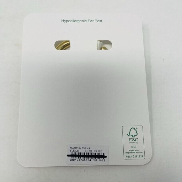 J Crew Womens One Size Tube Burnished Gold Large Hoop Earrings K4195 $39 - Picture 6 of 7